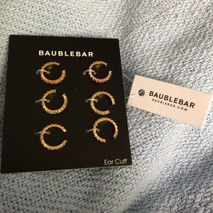 NWT BaubleBar 6-pack multicolor gold ear cuffs